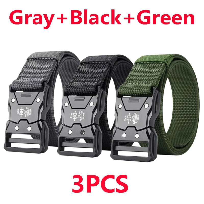 Elastic Outdoor Tactical Quick Release Nylon Braided Belt