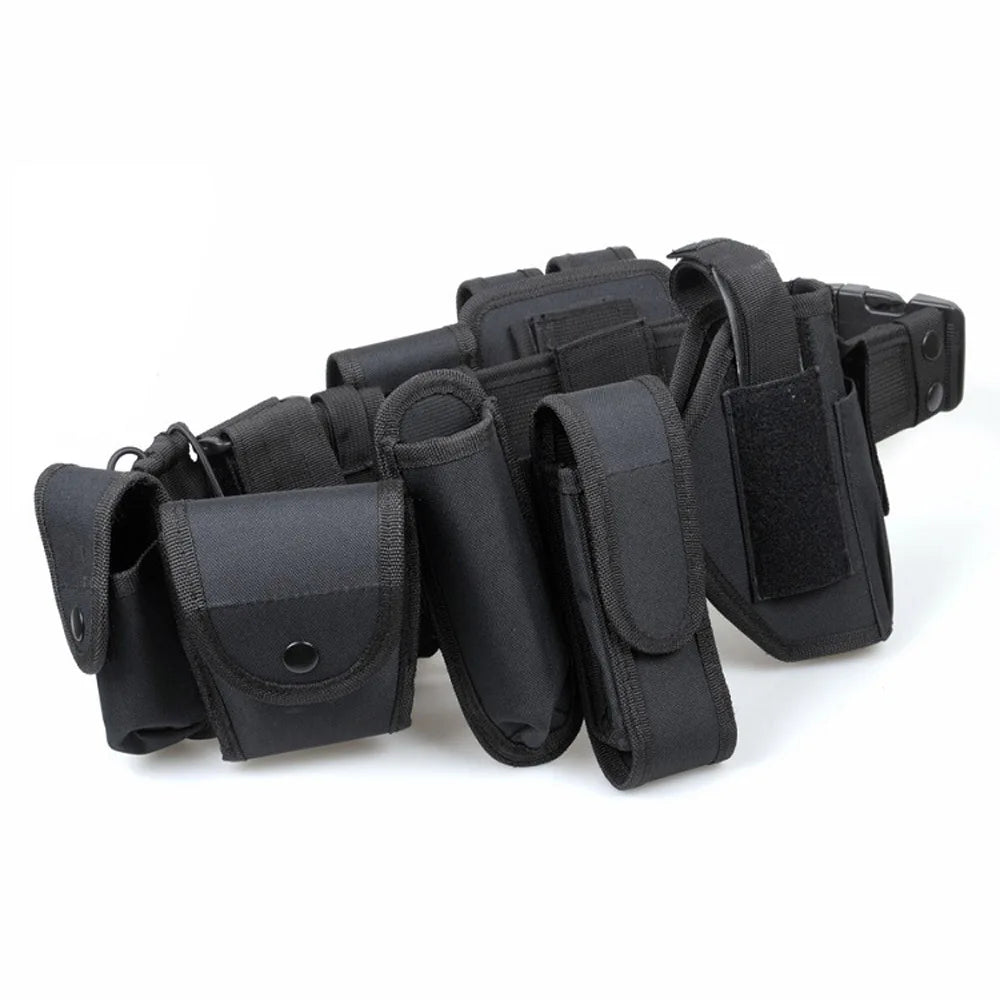 Adjustable Tactical Nylon Duty Belt With Modular Pouches