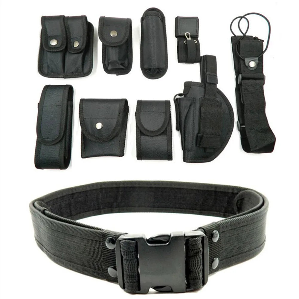 Adjustable Tactical Nylon Duty Belt With Modular Pouches