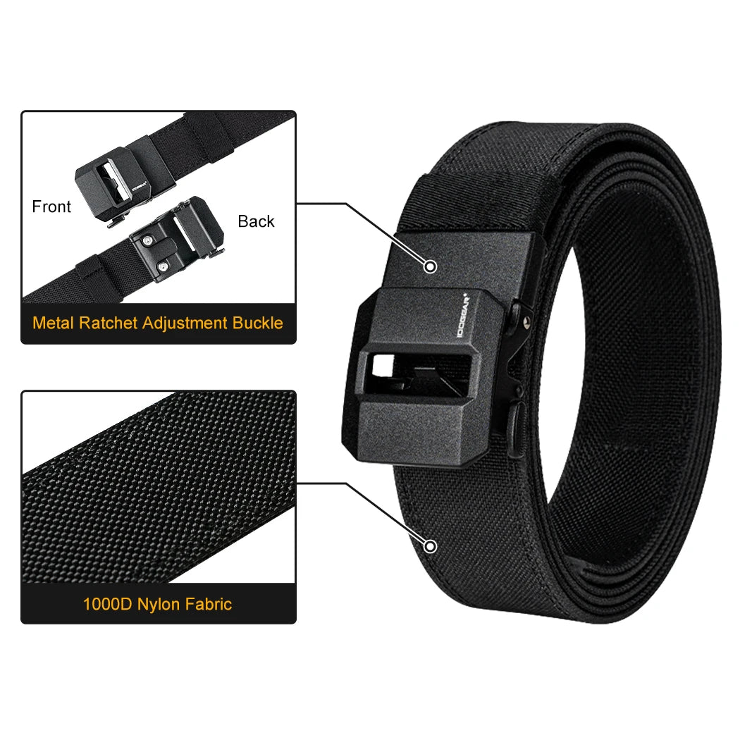IdoGear Tactical Ratchet Belt Heavy Duty EDC Gun Strap