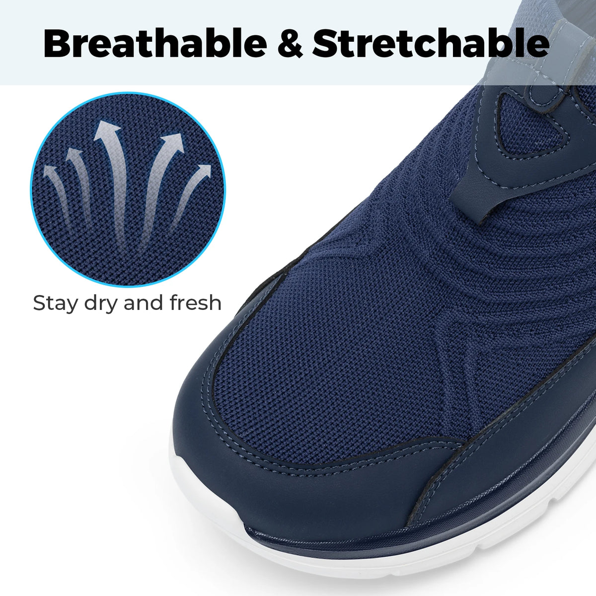 FitVille Men Wide Walking Sneakers Lightweight Breathable Orthopedic