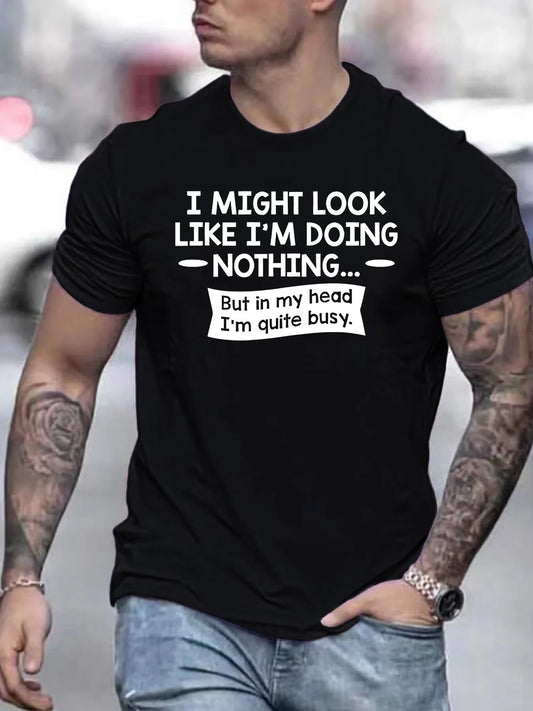Breathable Cotton Men Short Sleeve Round Neck Athletic Top