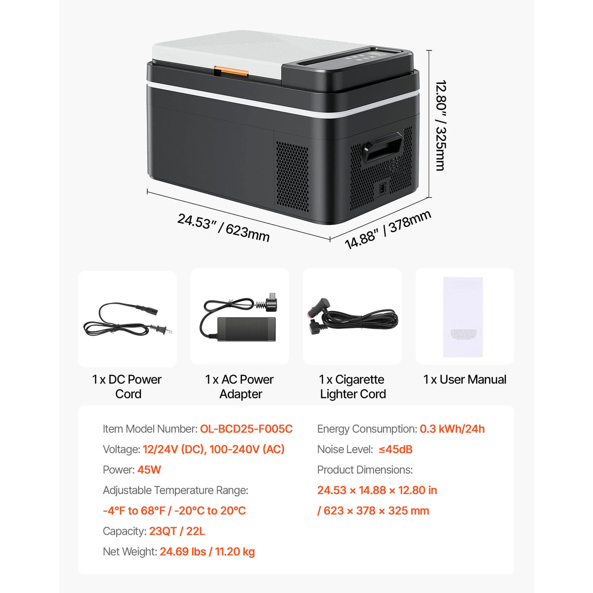 SucceBuy Portable Compressor Car Refrigerator Mini Fridge For Camping