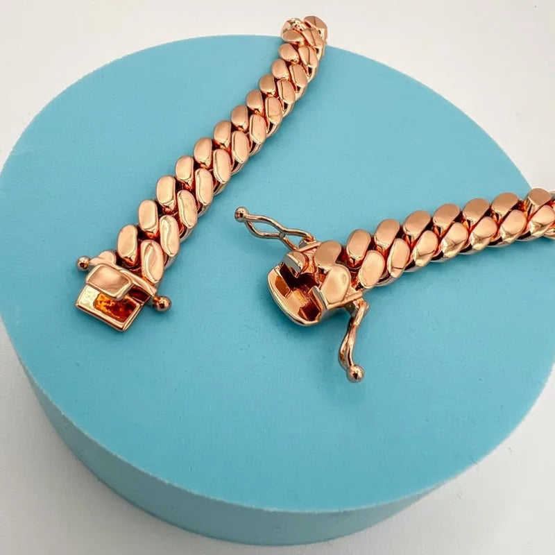 Men Stainless Steel Cuban Chain Necklace Fashion Jewelry Gift