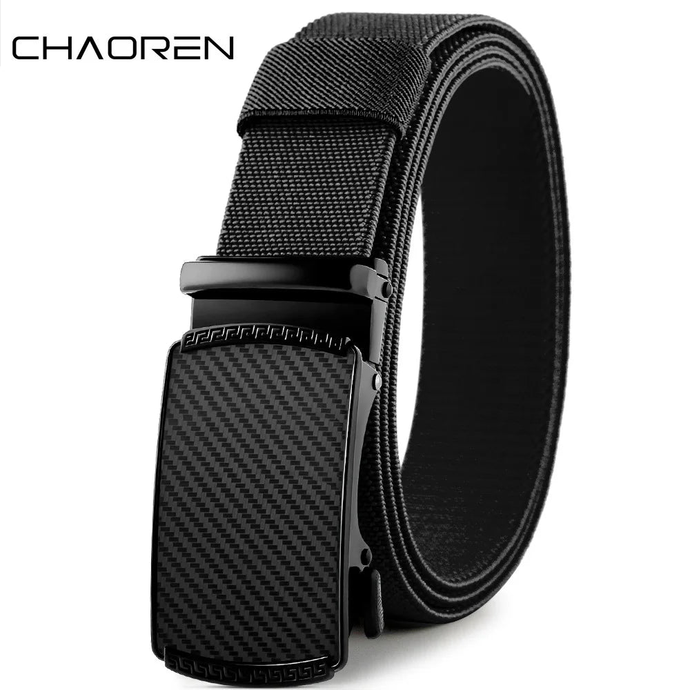 ChaoRen Men Quick Release Tactical Nylon Braided Belt