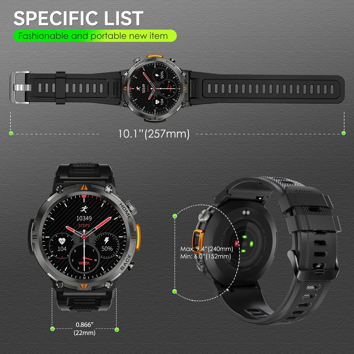 EIGIIS KE3 Bluetooth Call Smartwatch Health Heart Rate