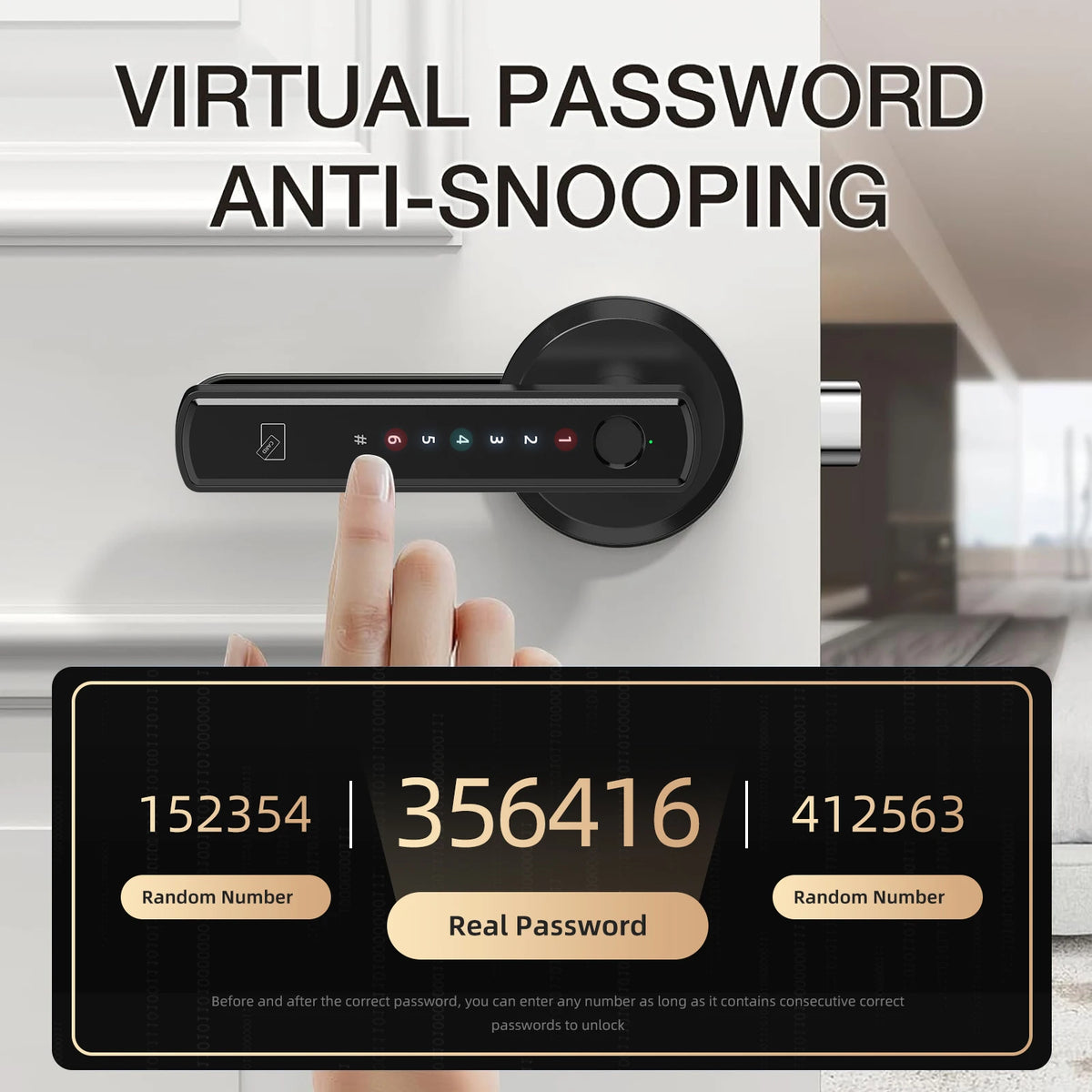 Viladepot Handle Shaped Smart Lock With Fingerprint App Control Bluetooth