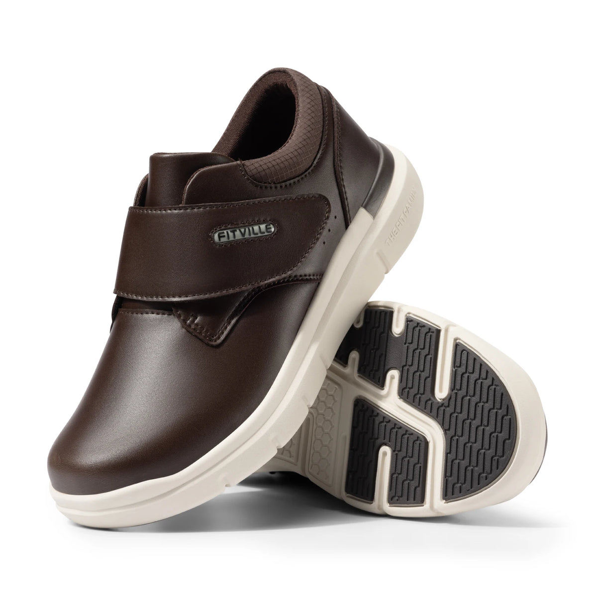 Fitville Men Lightweight Diabetic Slip On Walking Shoes