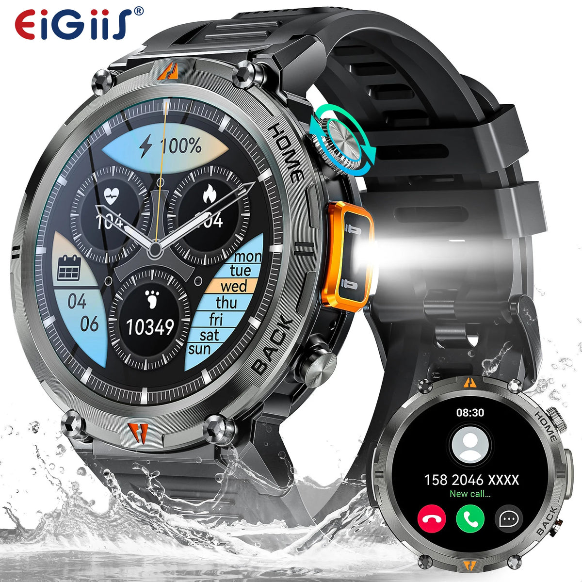 EIGIIS KE3 Bluetooth Call Smartwatch Health Heart Rate