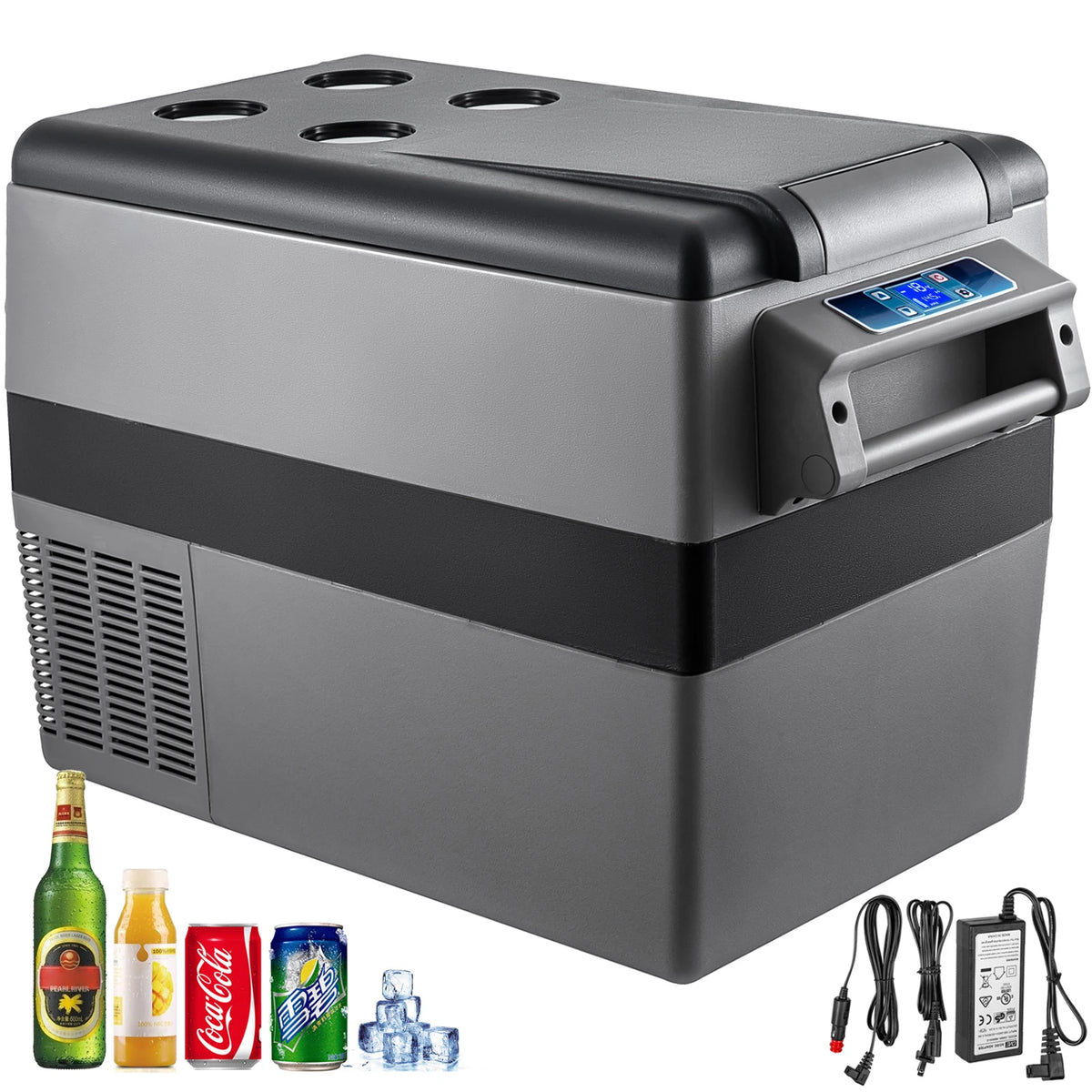 SucceBuy Portable Compressor Car Refrigerator Mini Fridge For Camping
