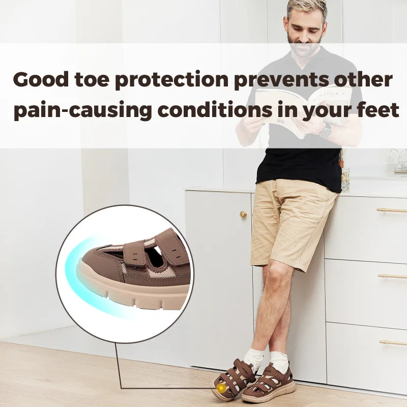 Fitville Men Wide Width Arch Support Diabetic Sandals