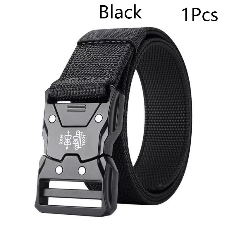 Elastic Outdoor Tactical Quick Release Nylon Braided Belt