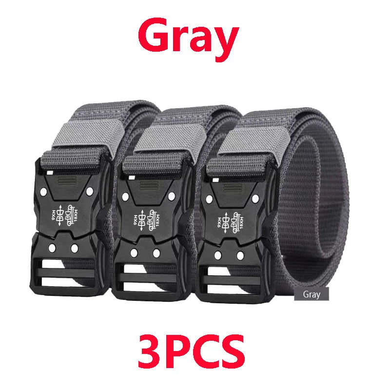 Elastic Outdoor Tactical Quick Release Nylon Braided Belt