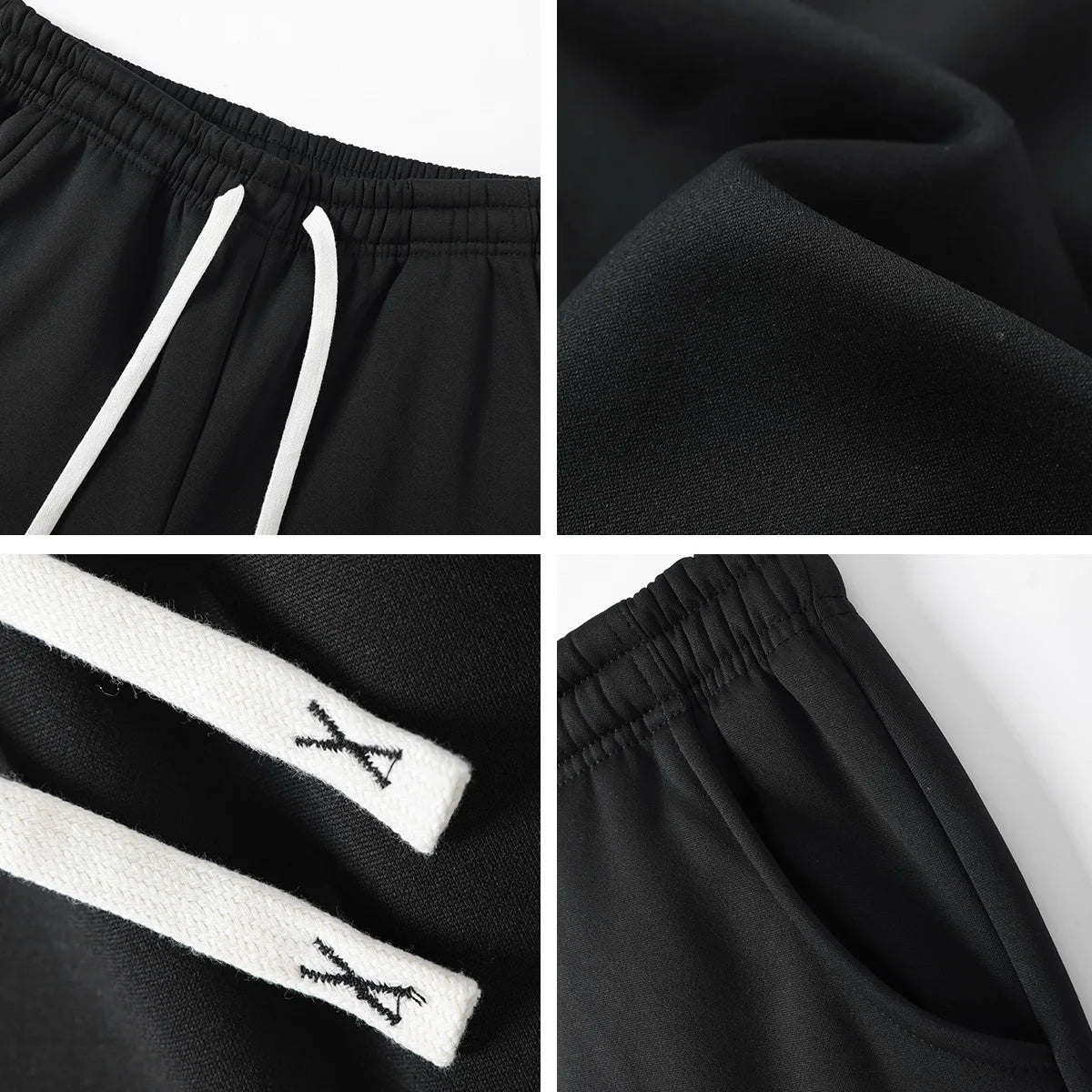 Mens Regular Fit Polyester Athletic Jogger Pants With Drawstring