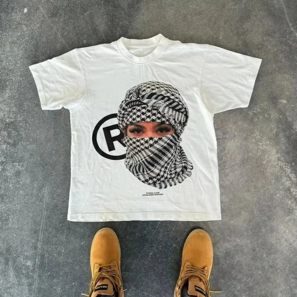 Vintage Y2K Oversized Graphic Cotton T Shirt Unisex Streetwear