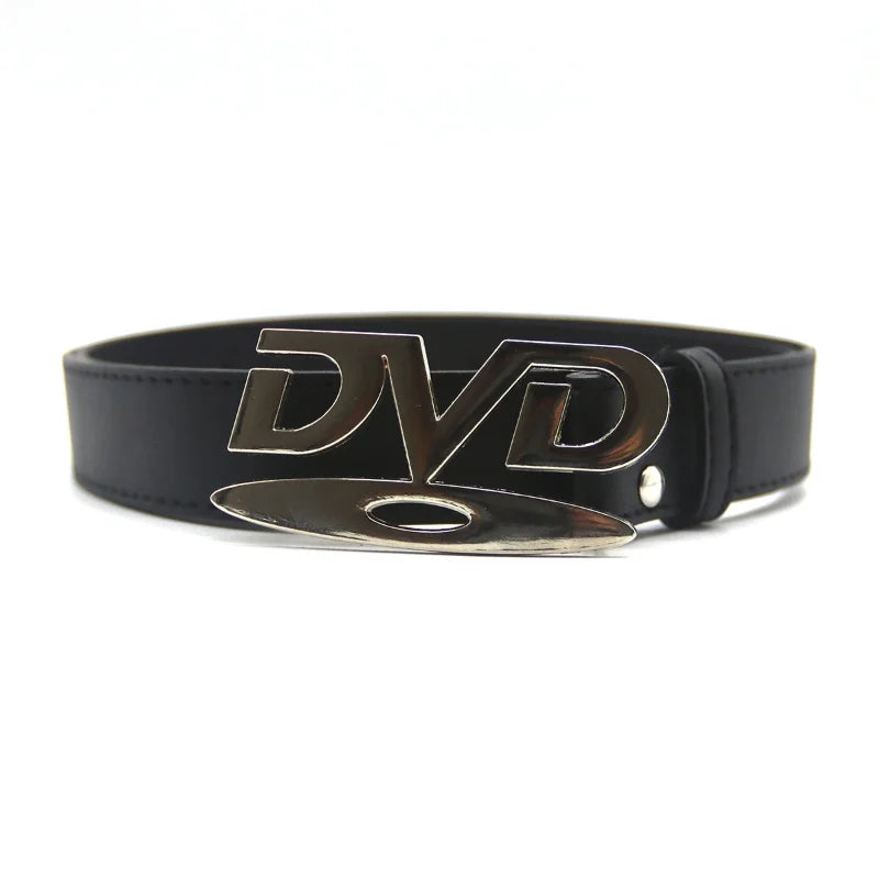 Unisex Vintage Metal DVD Buckle Belts For Men