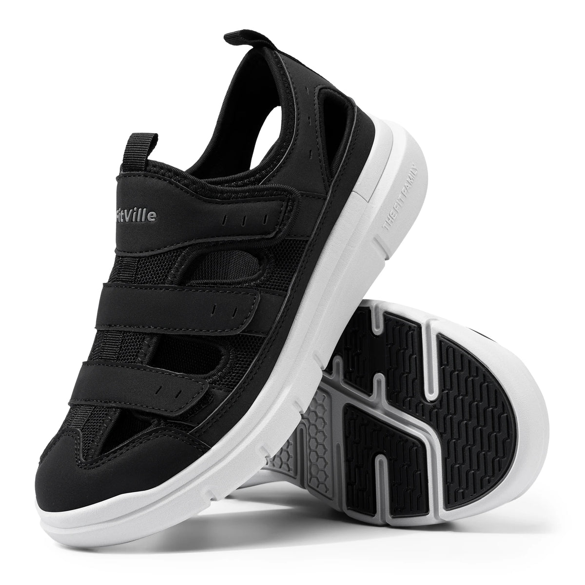 Fitville Men Wide Width Arch Support Diabetic Sandals