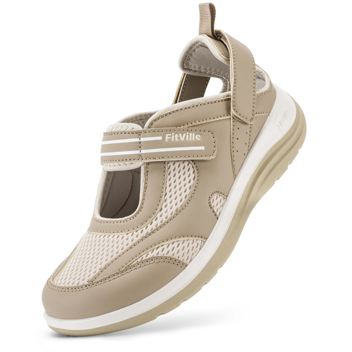 Fitville FlexiWalk Mary Jane Sandals Wide Toe Lightweight Casual