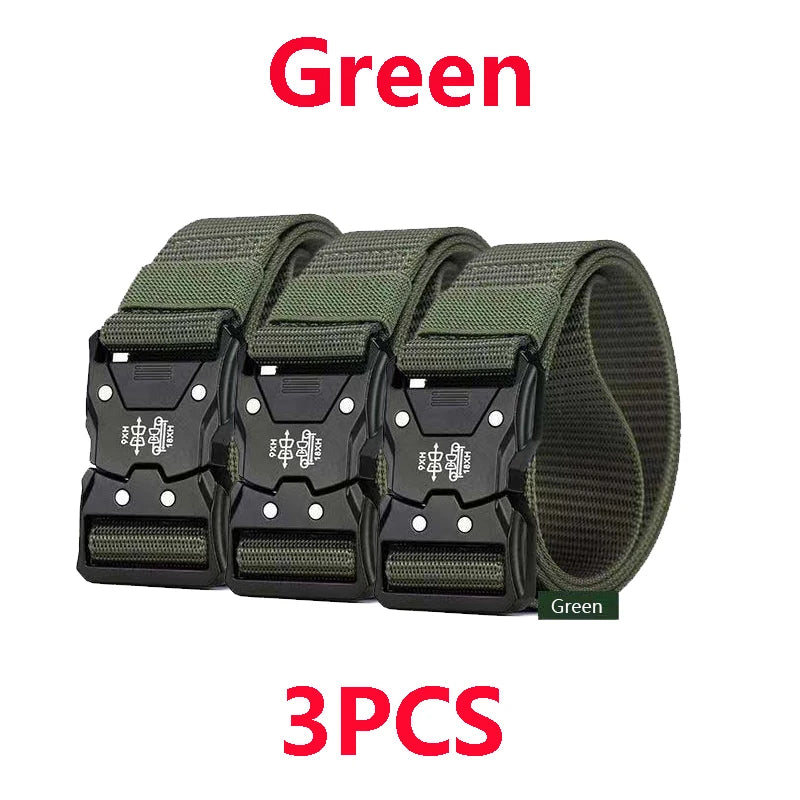 Elastic Outdoor Tactical Quick Release Nylon Braided Belt