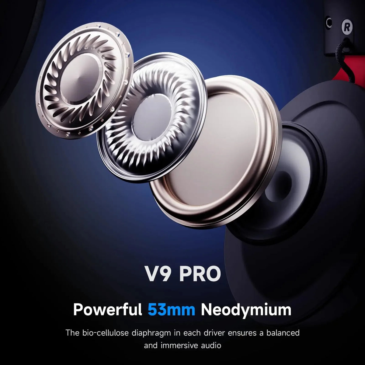 MCHOSE V9 Pro Wireless Gaming Headset With Virtual Surround Sound