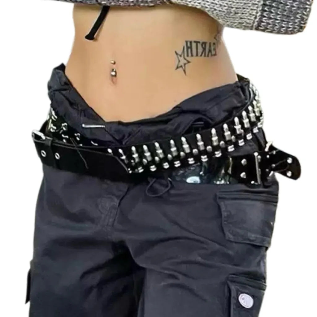 Vintage Punk Rivet Studded PU Casual Fashion Waist Belt