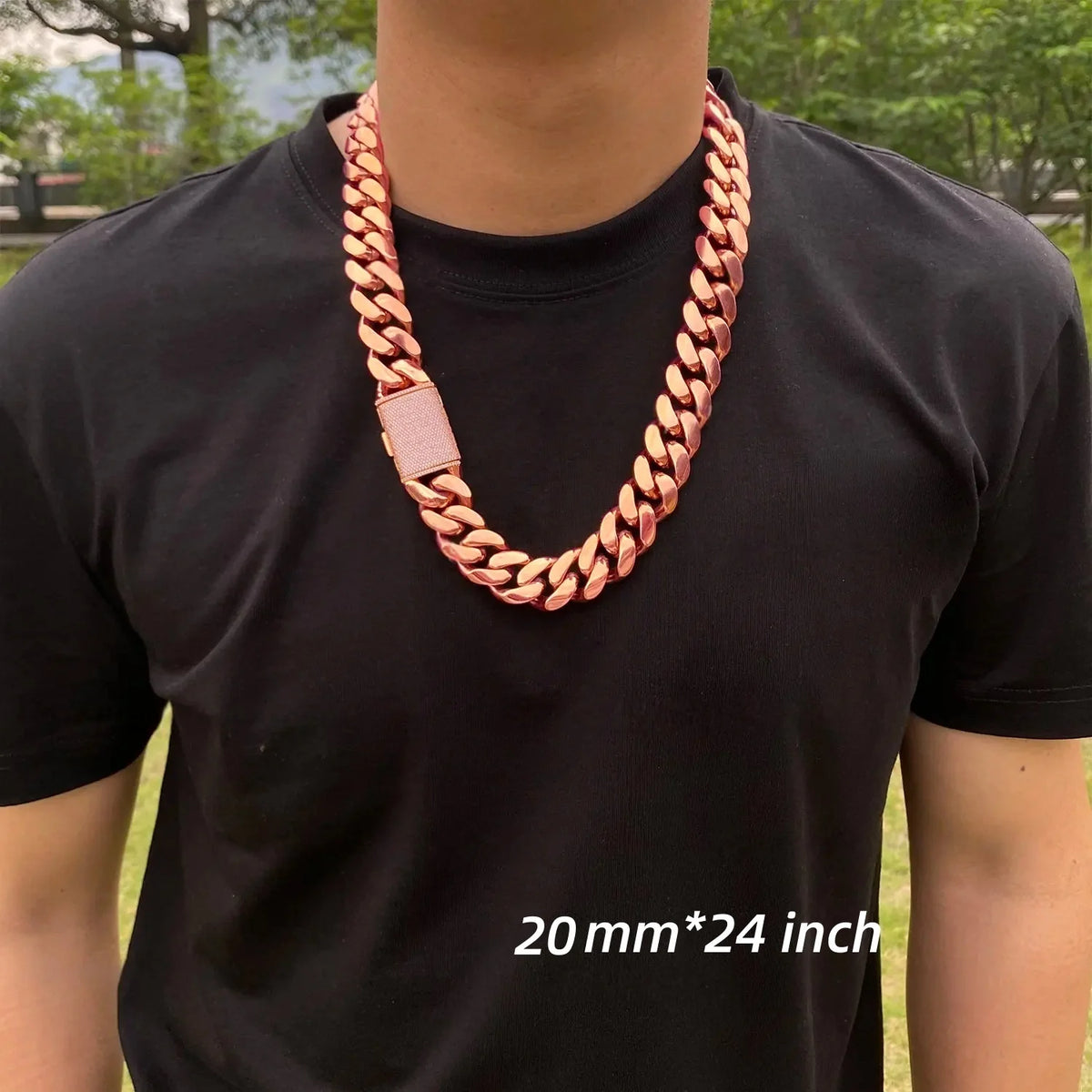 Heavyweight Men's Miami Cuban Link Chain With Iced Moissanite Clasp