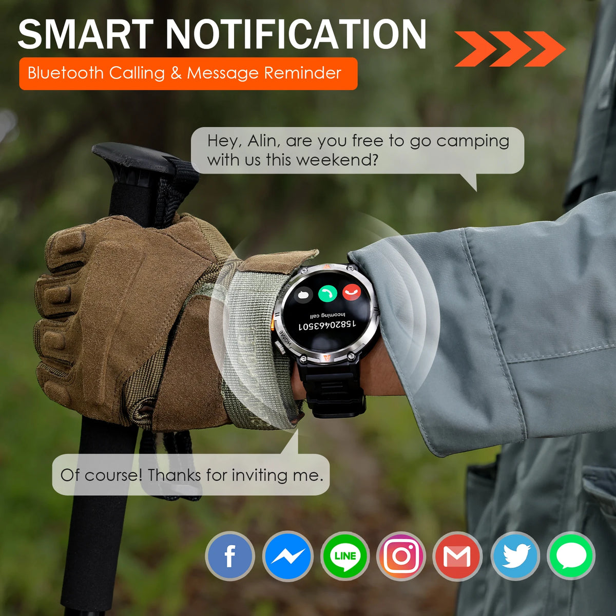 EIGIIS KE3 Bluetooth Call Smartwatch Health Heart Rate