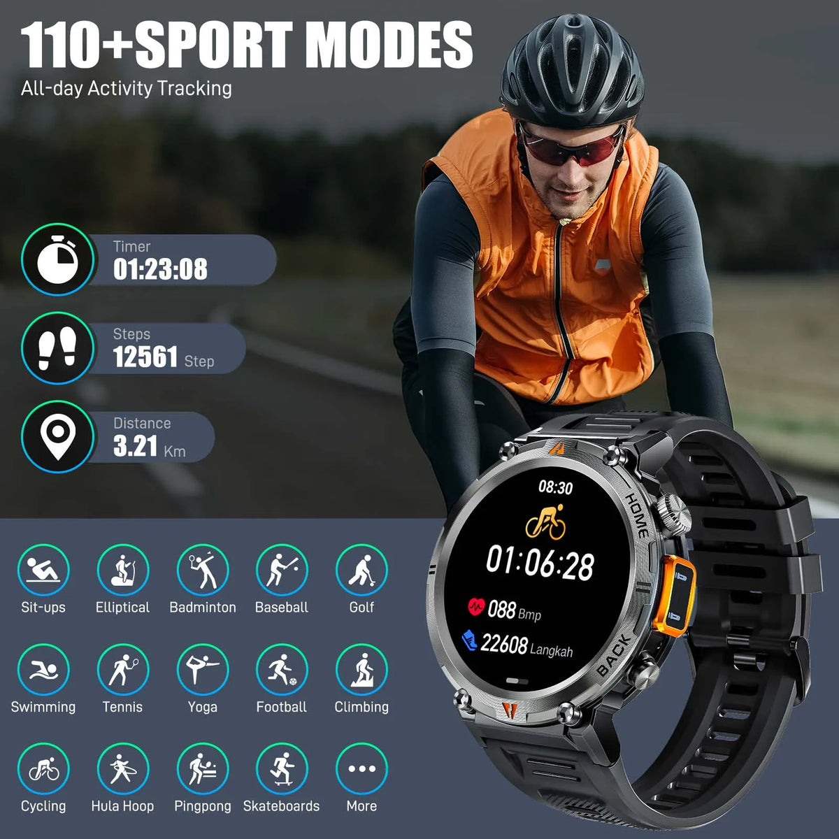 EIGIIS KE3 Bluetooth Call Smartwatch Health Heart Rate