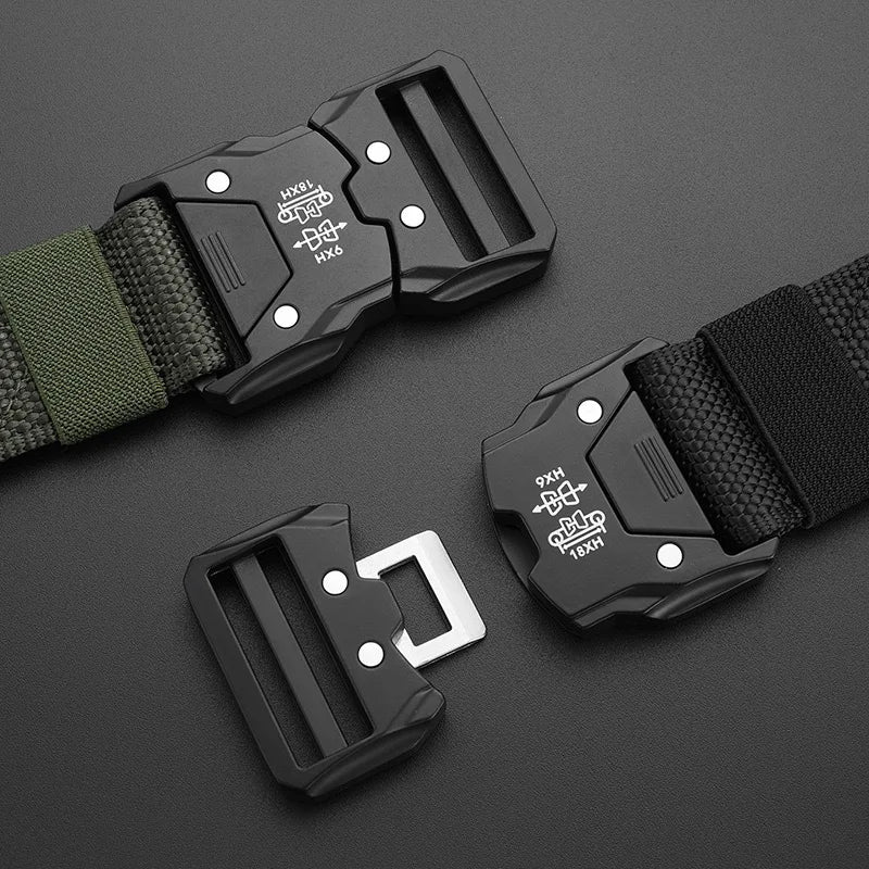 Elastic Outdoor Tactical Quick Release Nylon Braided Belt