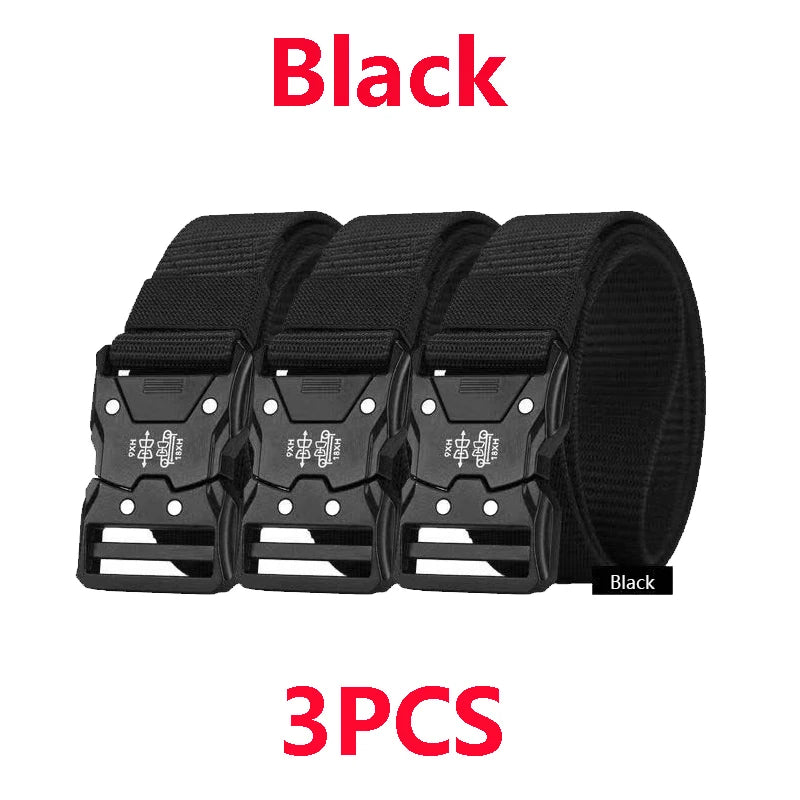 Elastic Outdoor Tactical Quick Release Nylon Braided Belt