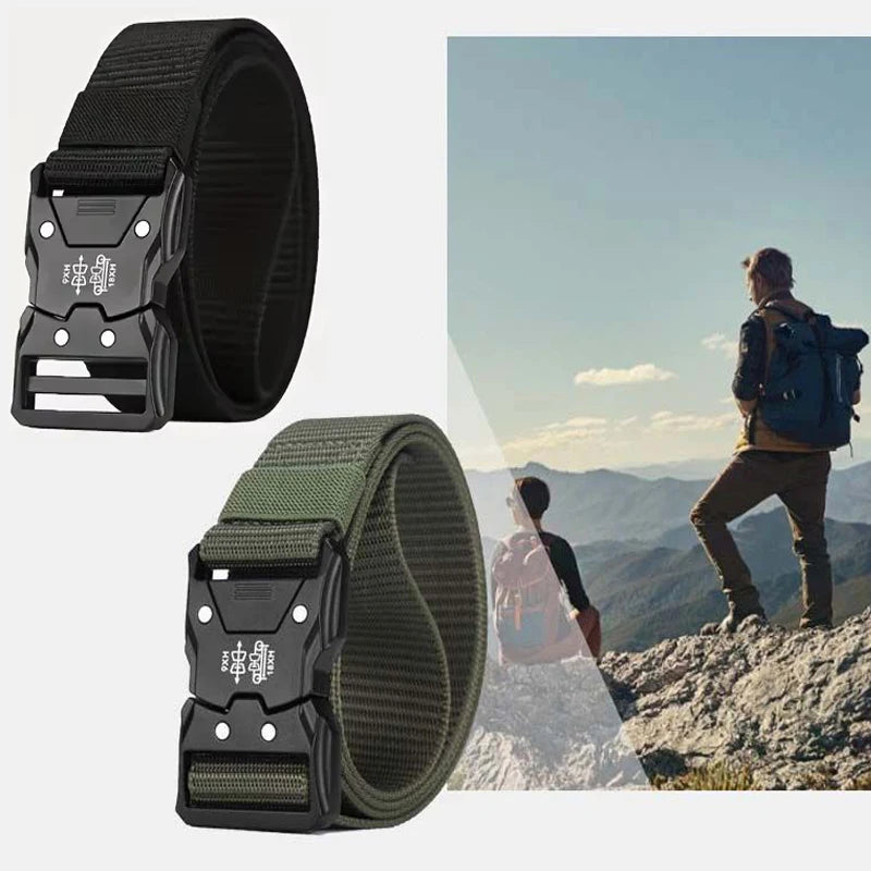 Elastic Outdoor Tactical Quick Release Nylon Braided Belt