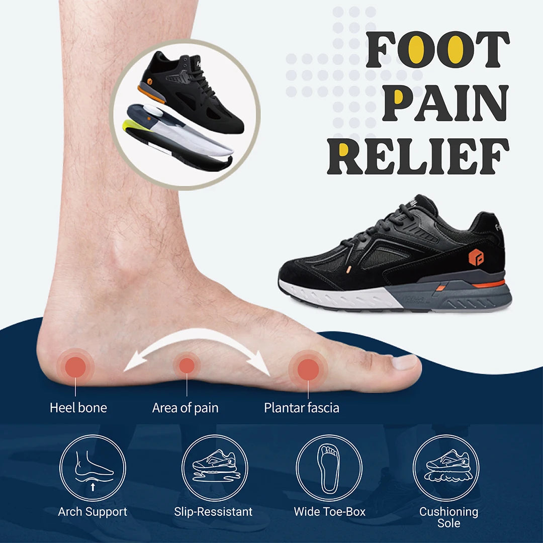 FitVille Men Lightweight Walking Shoes For Arch Support