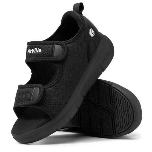 Fitville Men Plantar Fasciitis Recovery Sandals With Eva Insole