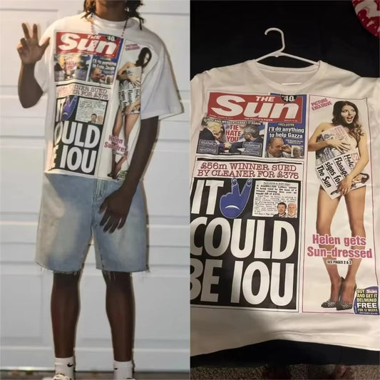 Vintage Y2K Oversized Graphic Cotton T Shirt Unisex Streetwear