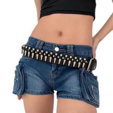 Vintage Punk Rivet Studded PU Casual Fashion Waist Belt