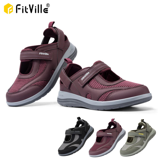 Fitville FlexiWalk Mary Jane Sandals Wide Toe Lightweight Casual