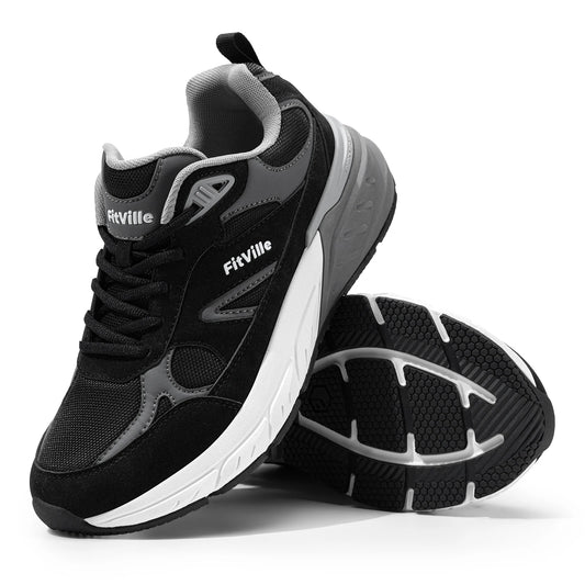 Fitville Men's Wide Walking Shoes Arch Support For Plantar Fasciitis