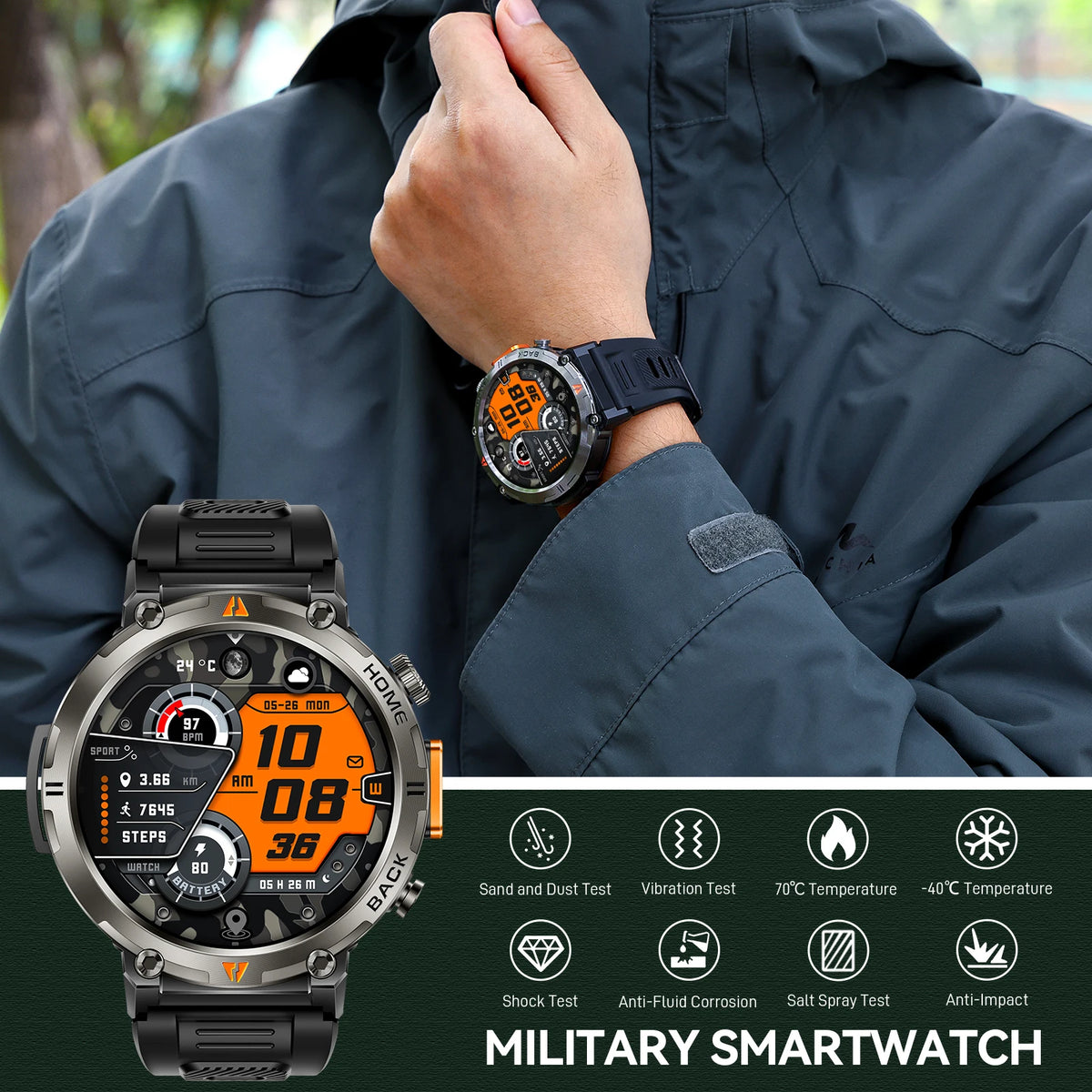 EIGIIS KE3 Bluetooth Call Smartwatch Health Heart Rate