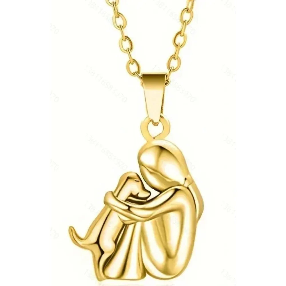 Fashion Women Dog Puppy Pendant Necklace Animal Pet Jewelry