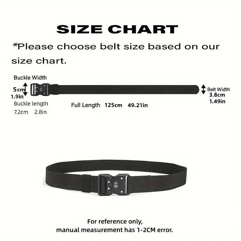 Elastic Outdoor Tactical Quick Release Nylon Braided Belt