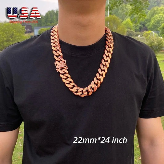 Heavyweight Men's Miami Cuban Link Chain With Iced Moissanite Clasp