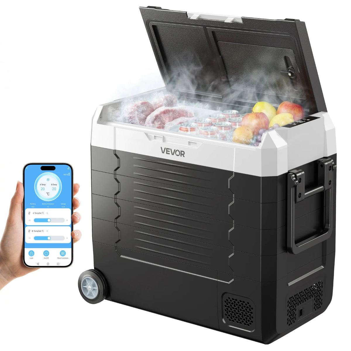 SucceBuy Portable Compressor Car Refrigerator Mini Fridge For Camping