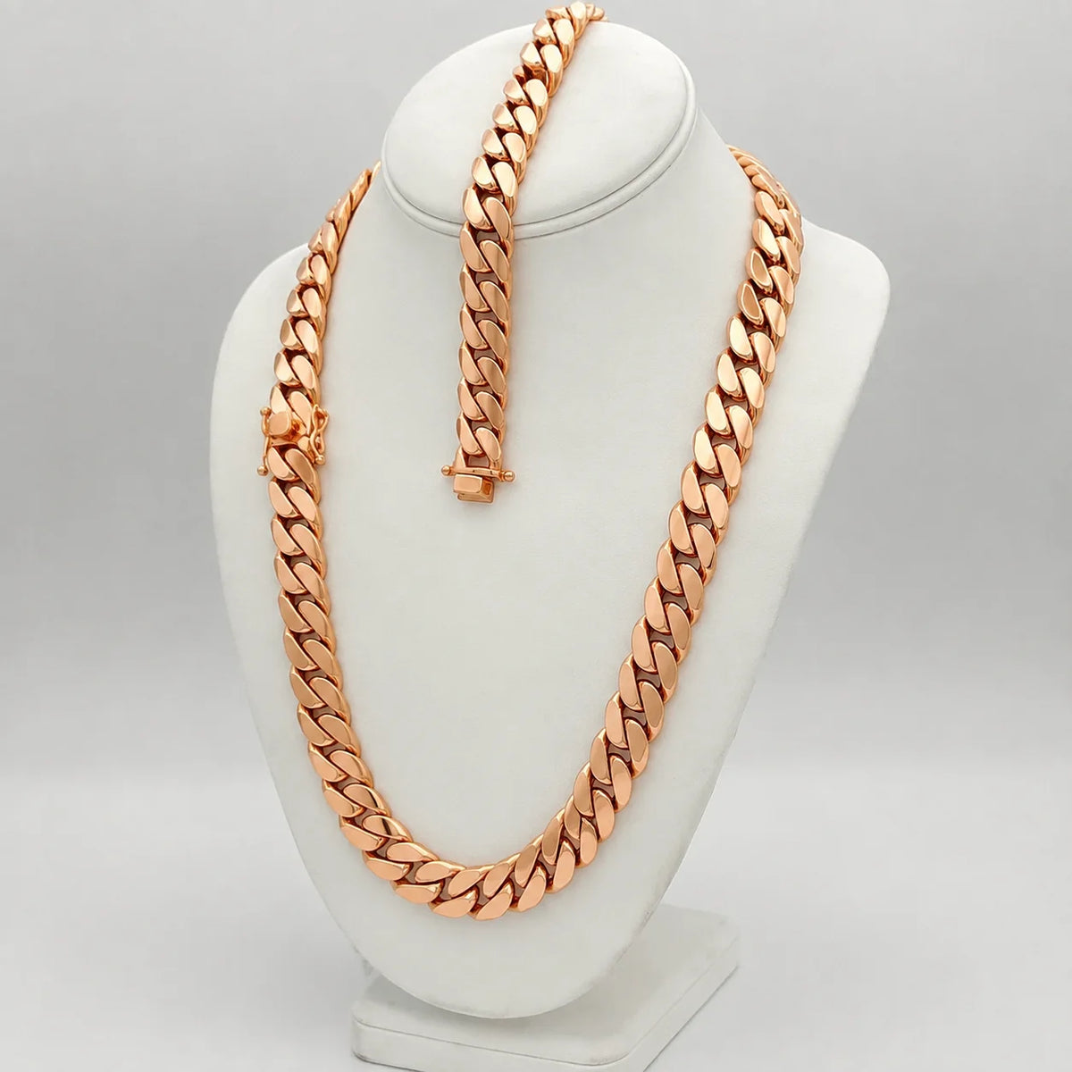 Men Stainless Steel Cuban Chain Necklace Fashion Jewelry Gift