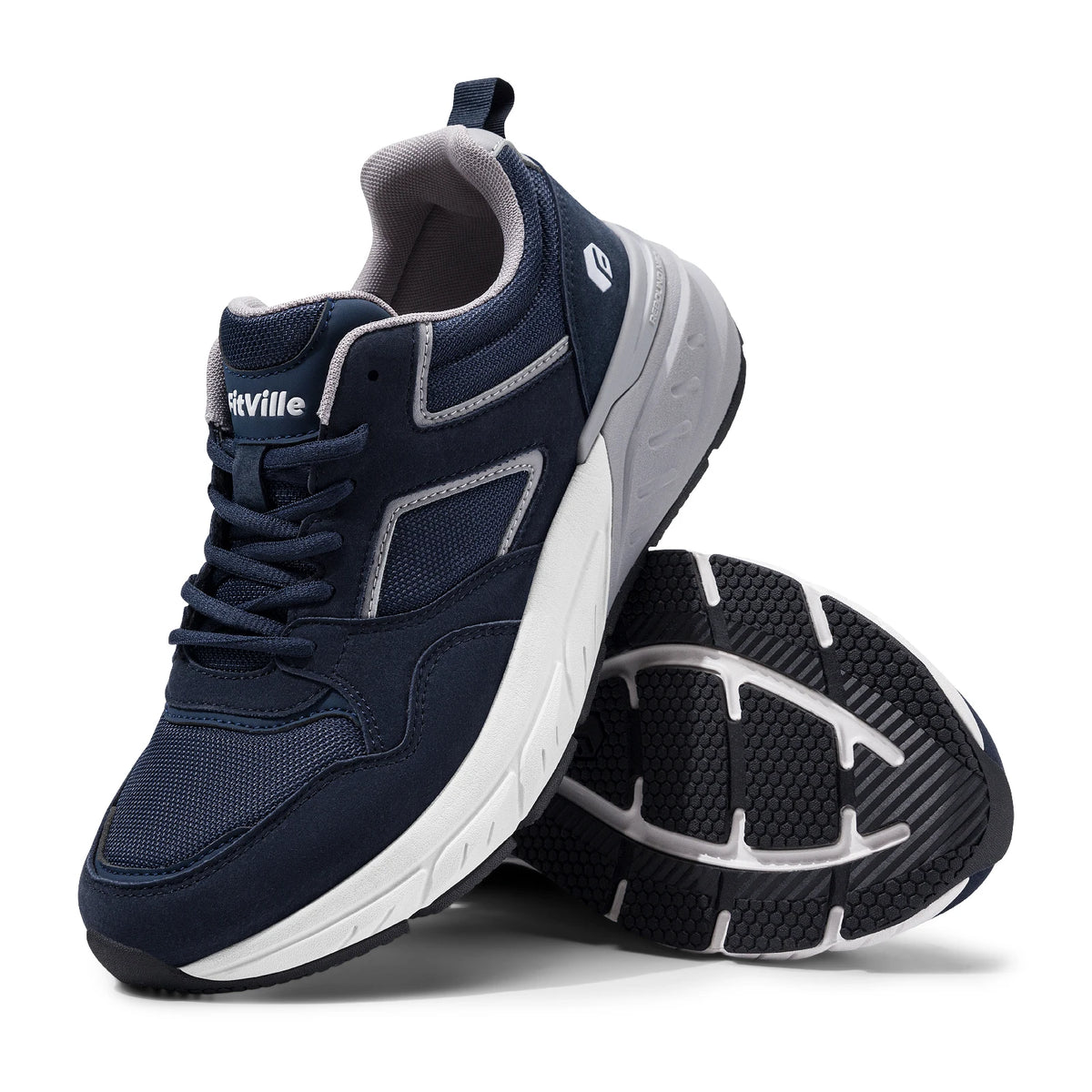 Fitville Men's Wide Walking Shoes Arch Support For Plantar Fasciitis