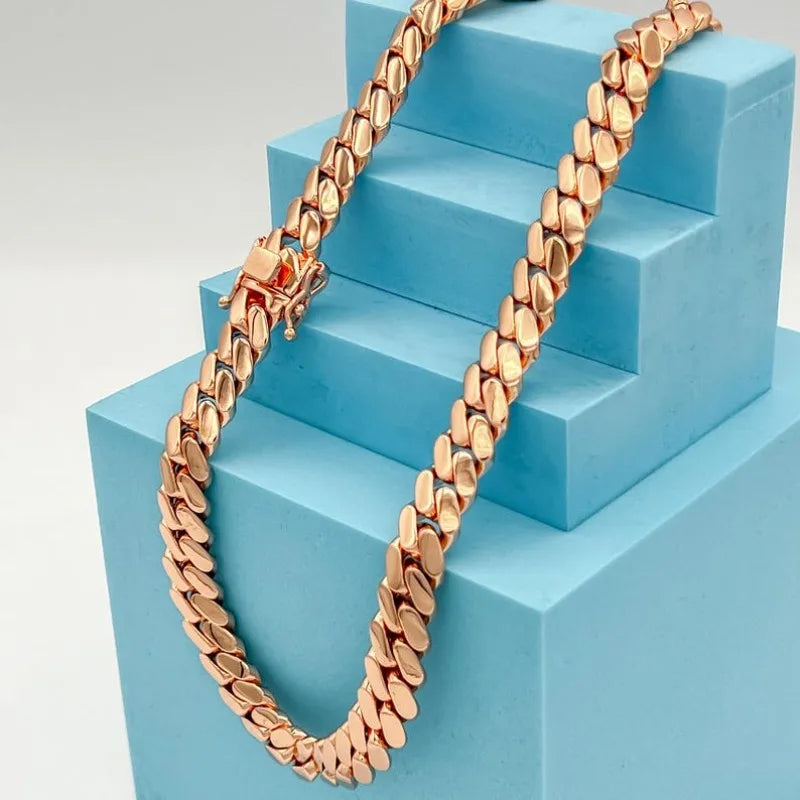 Men Stainless Steel Cuban Chain Necklace Fashion Jewelry Gift
