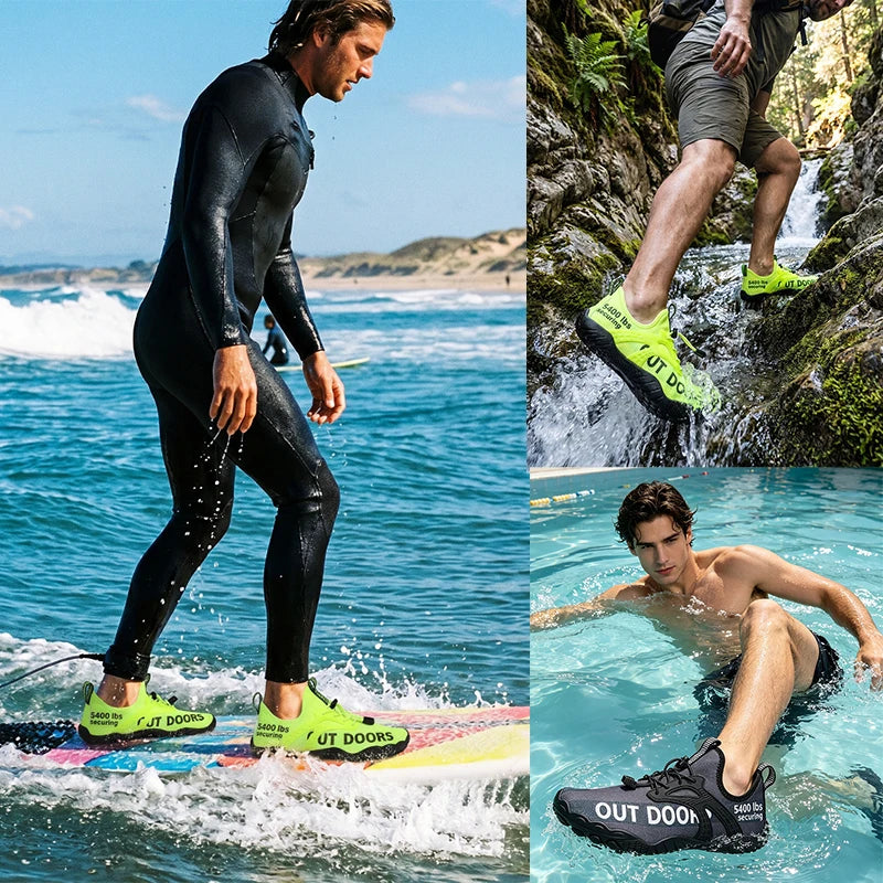 Men Lightweight Quick Dry Water Shoes For Beach Surfing