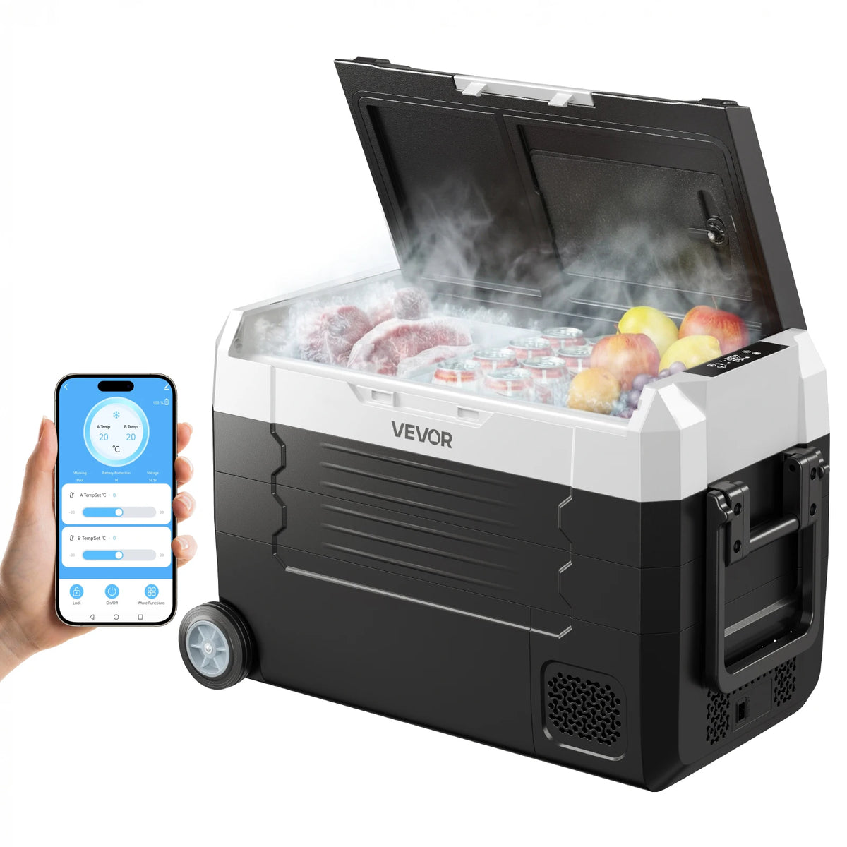 SucceBuy Portable Compressor Car Refrigerator Mini Fridge For Camping