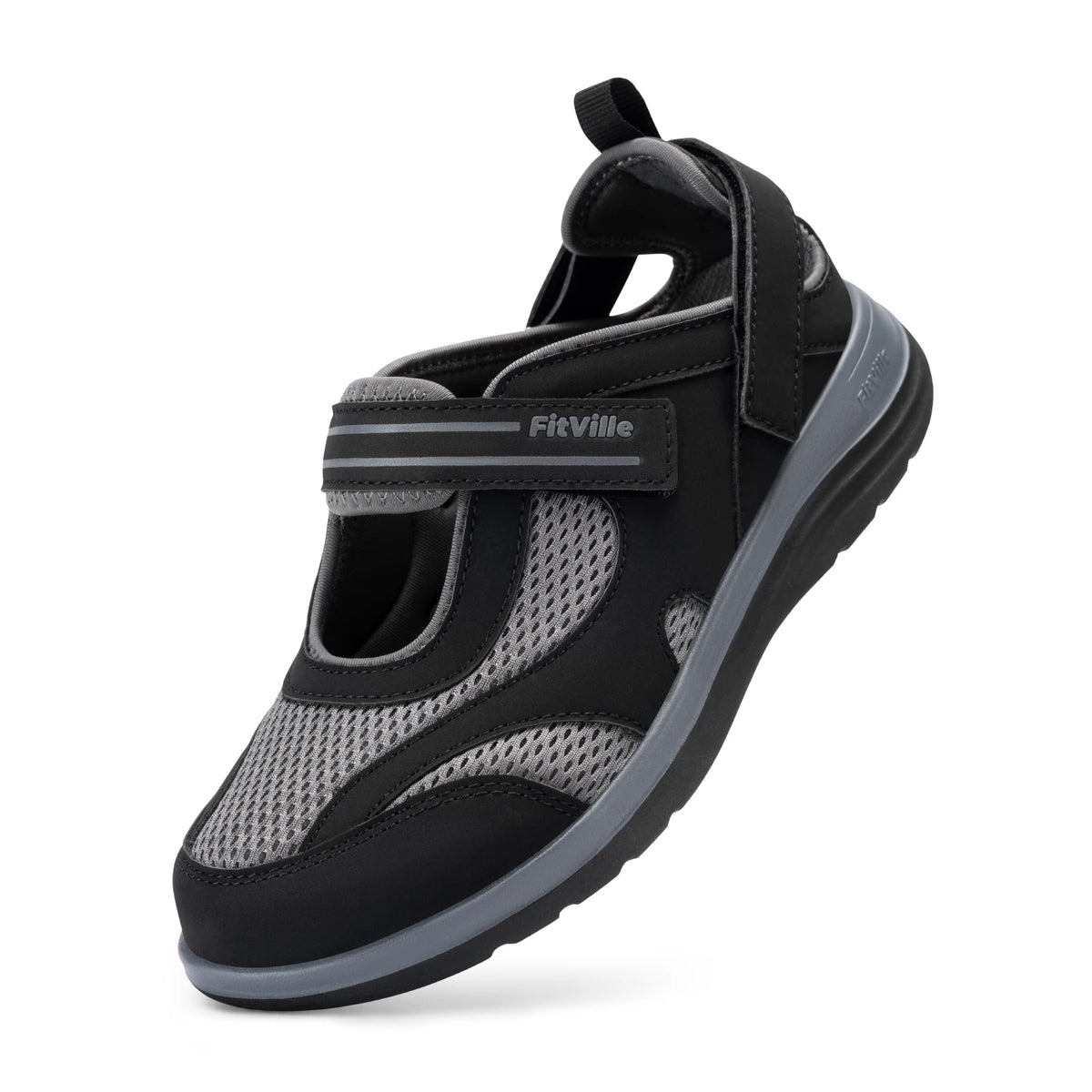 Fitville FlexiWalk Mary Jane Sandals Wide Toe Lightweight Casual