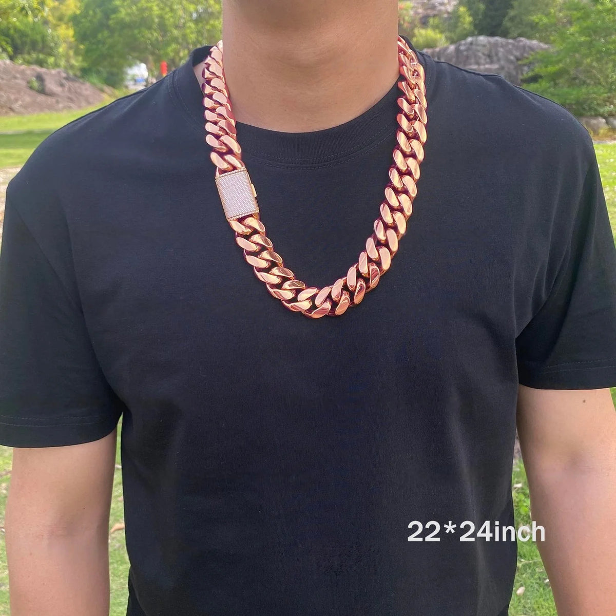 Heavyweight Men's Miami Cuban Link Chain With Iced Moissanite Clasp