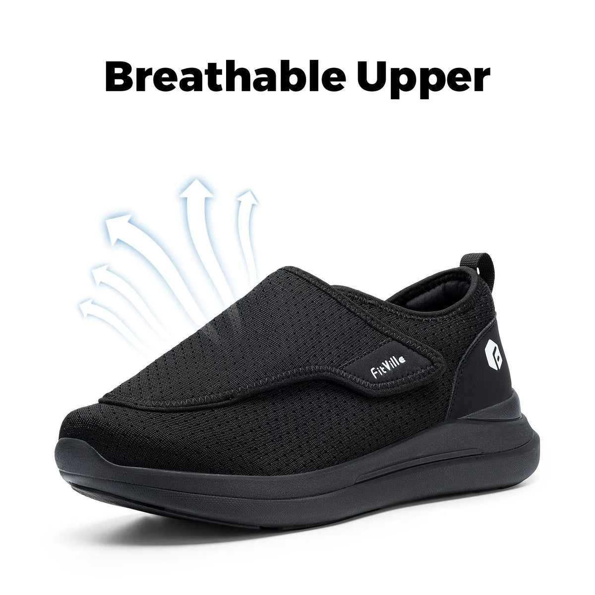 Fitville Men Extra Wide Diabetic Orthopedic Walking Shoes